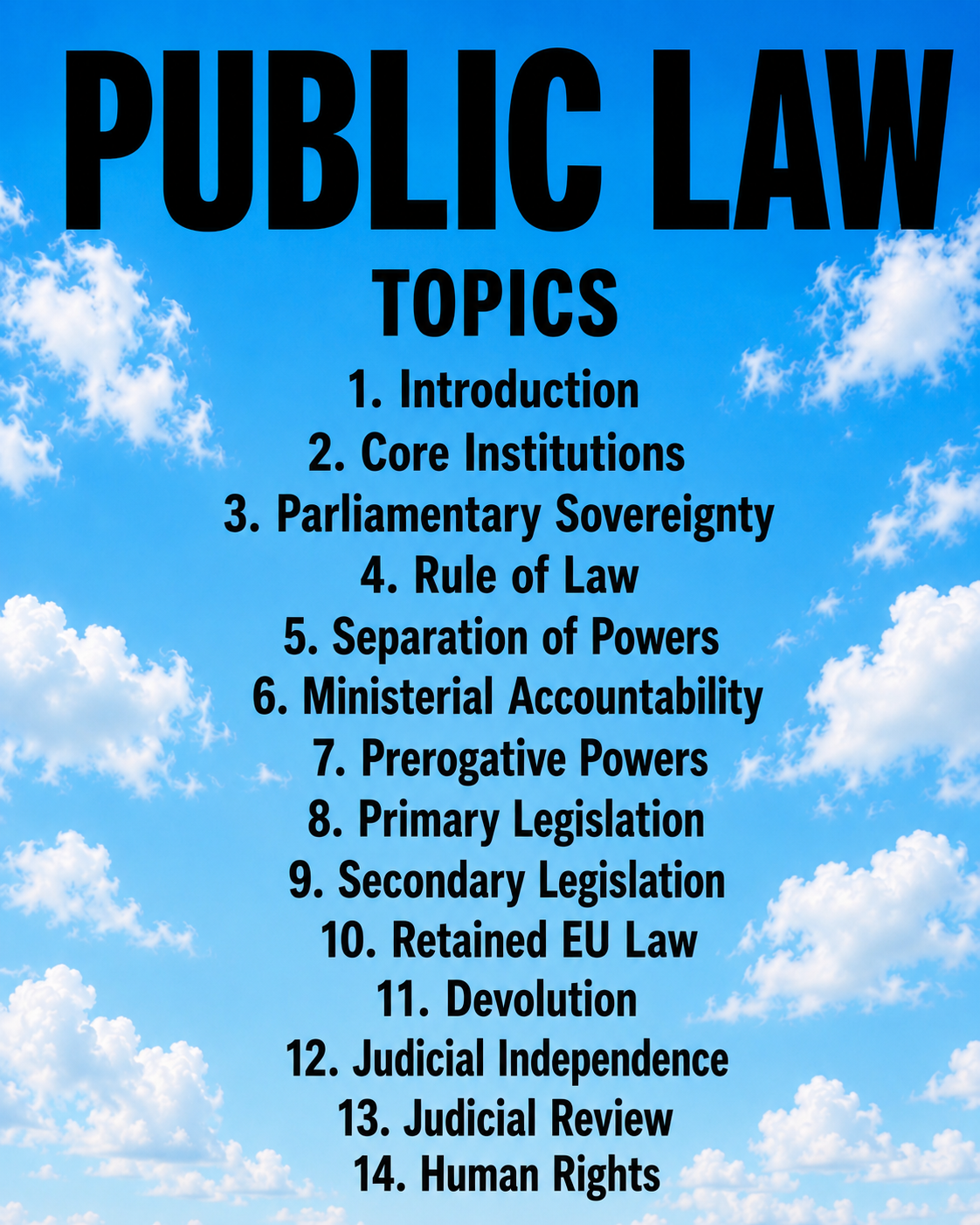 Public Law + Essay and Prop answers + Guess Paper solved