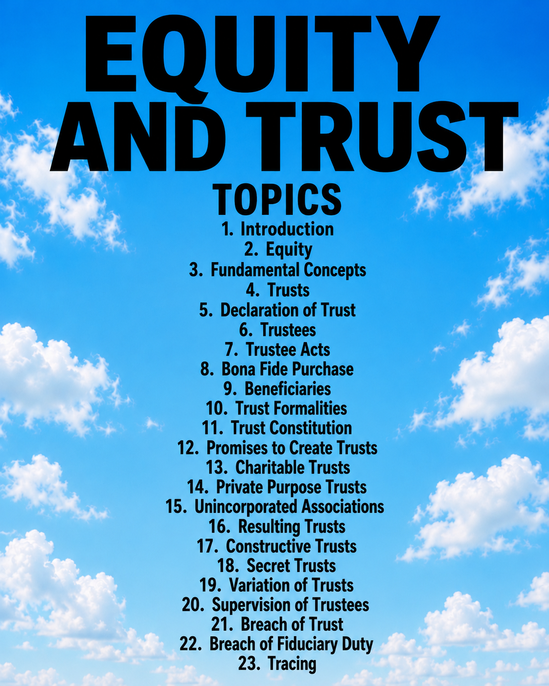 Equity and Trust Law + Essay and Prop answers + Guess Paper solved
